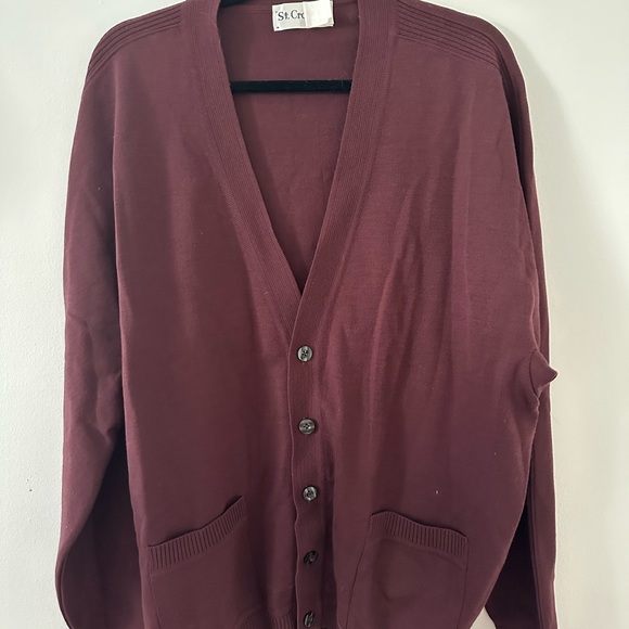 St. Croix Vintage Cardigan maroon XL - Picture 4 of 4